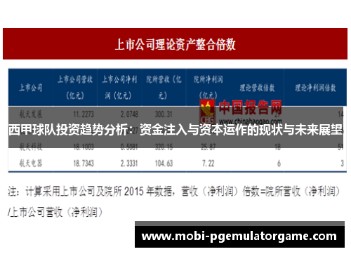 西甲球队投资趋势分析：资金注入与资本运作的现状与未来展望
