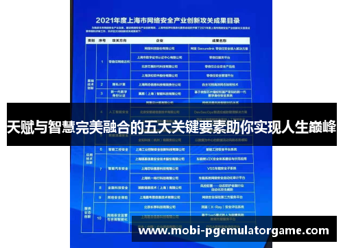 天赋与智慧完美融合的五大关键要素助你实现人生巅峰