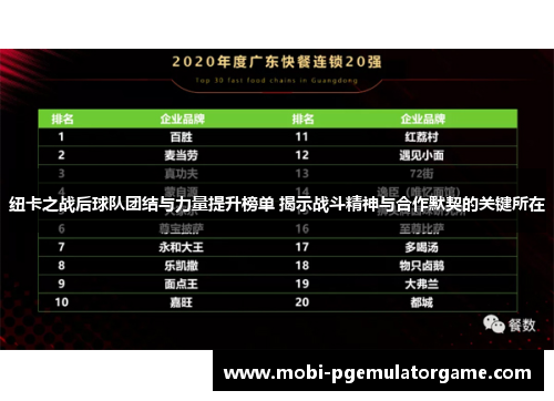纽卡之战后球队团结与力量提升榜单 揭示战斗精神与合作默契的关键所在