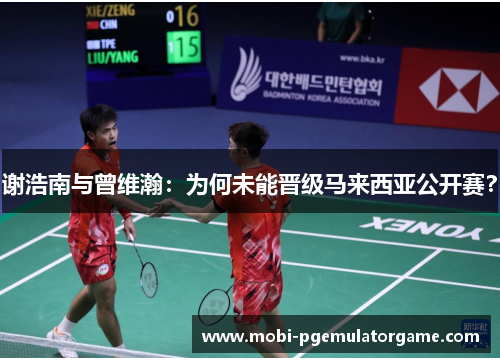 谢浩南与曾维瀚:为何未能晋级马来西亚公开赛? 谢浩南与曾维瀚:为何未能晋级马来西亚公开赛?