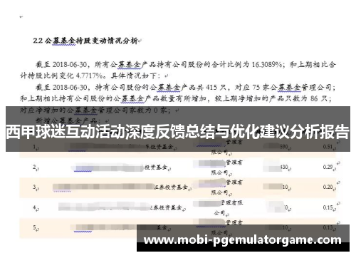 西甲球迷互动活动深度反馈总结与优化建议分析报告